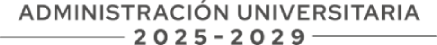 Administración Universitaria 2025-2029